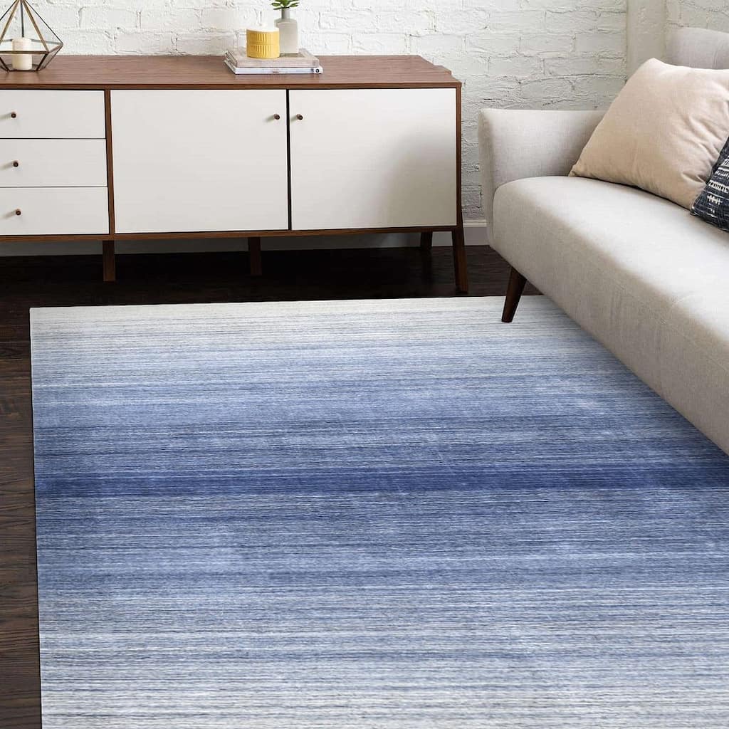 Overton Handmade Modern Contemporary Striped Area Rug