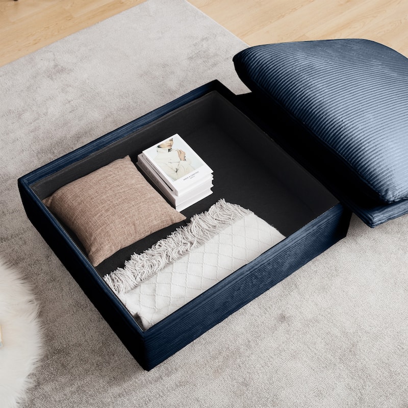 Corduroy Fabric Ottomans Footrest to Combine with 2 Seater Sofa, 3 Seater Sofa and 4 Seater Sofa, Corduroy