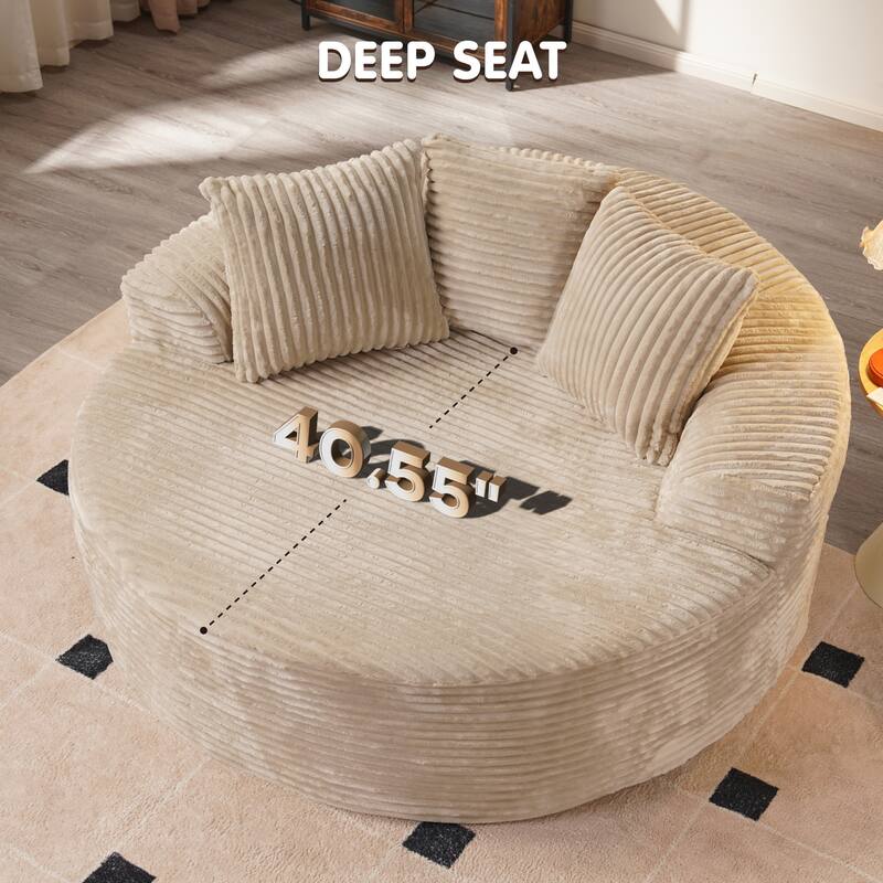 OVIOS Indoor Circular Plush&Fluffy Lazy Sofa