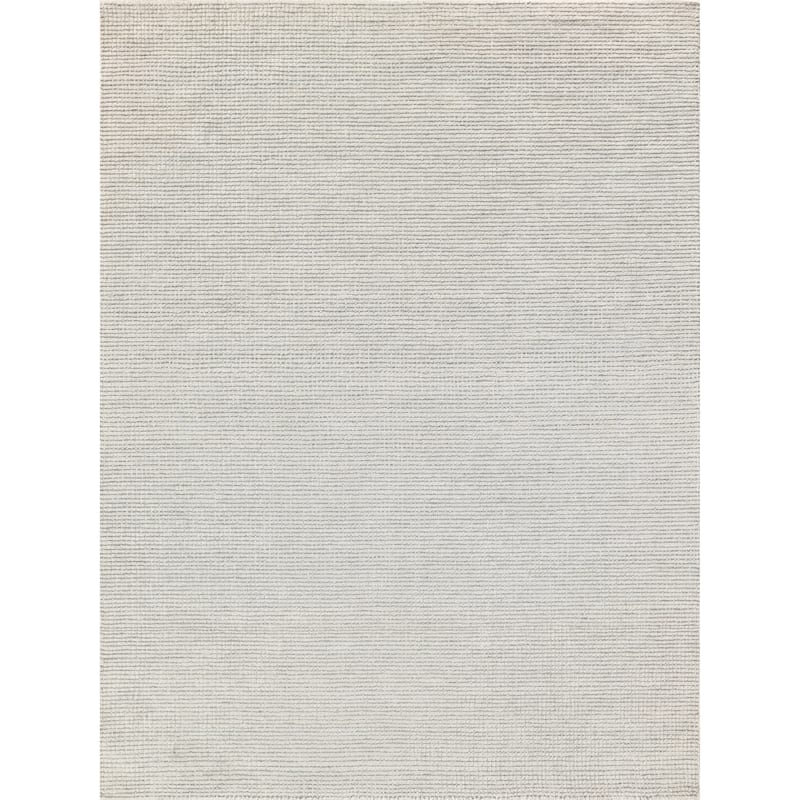 EXQUISITE RUGS Key West Hand-tufted New Zealand Wool Light Silver Area Rug.