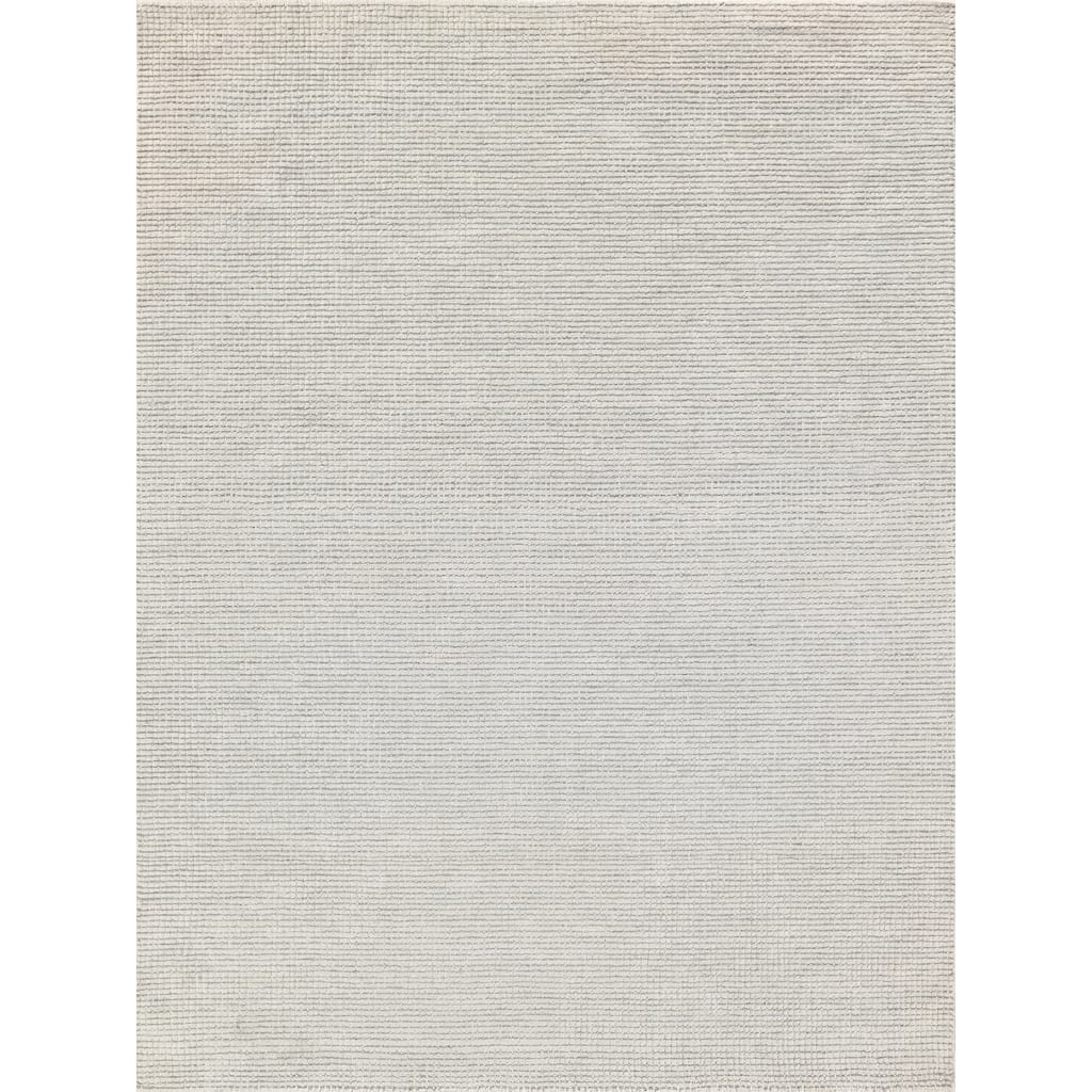 EXQUISITE RUGS Key West Hand-tufted New Zealand Wool Light Silver Area Rug.