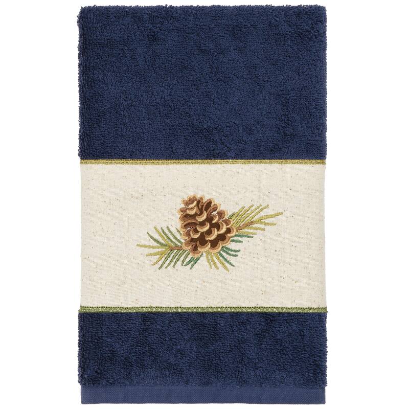 Authentic Hotel and Spa 100% Turkish Cotton Pierre 3PC Embellished Towel Set