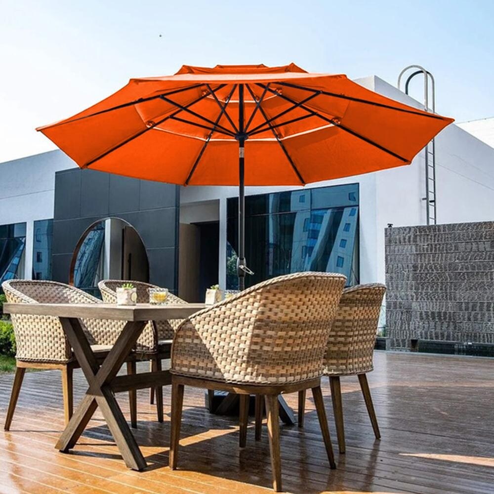 Zenova 10ft 3 Tiers Umbrellas Without Base Sun Rain Resistant Overstock 32566881