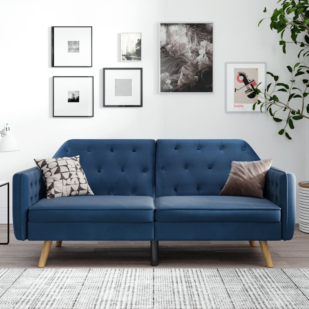 Velvet sofa with storage clearance