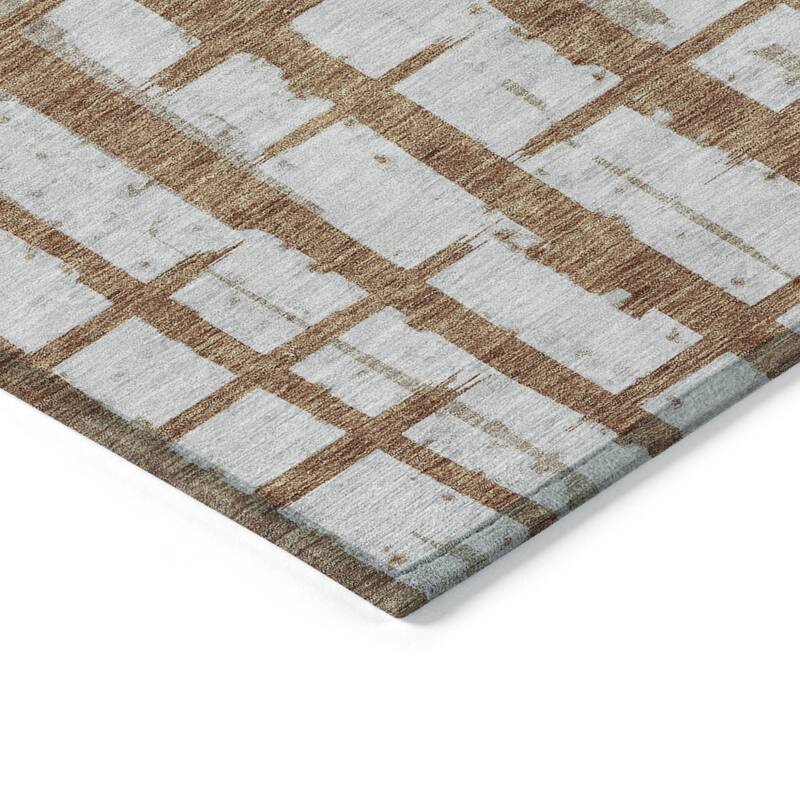 HomeRoots Striped Transitional Rectangle Outdoor Rug