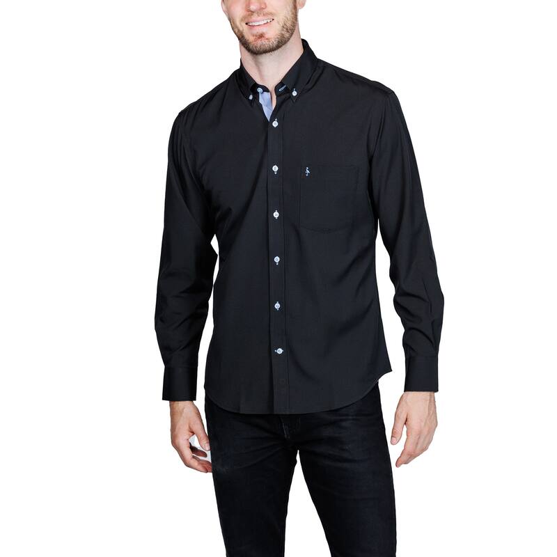 Tailorbyrd Men's Mélange Performance Button-Down Shirt