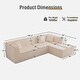 preview thumbnail 5 of 10, 105.5" Polyester Upholstered Modular Oversized L-Shaped Comfy Sectional Compressed Sofa