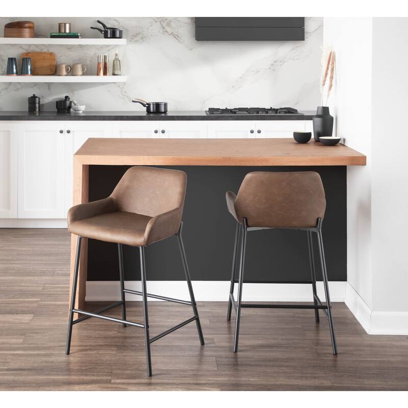 Carbon Loft Galotti Industrial Counter Stools (Set of 2) - N/A
