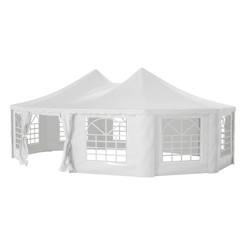 GDFStudio - Nashua Waterproof Event Protection Outdoor Gazebo Pavilion Shelter Tent