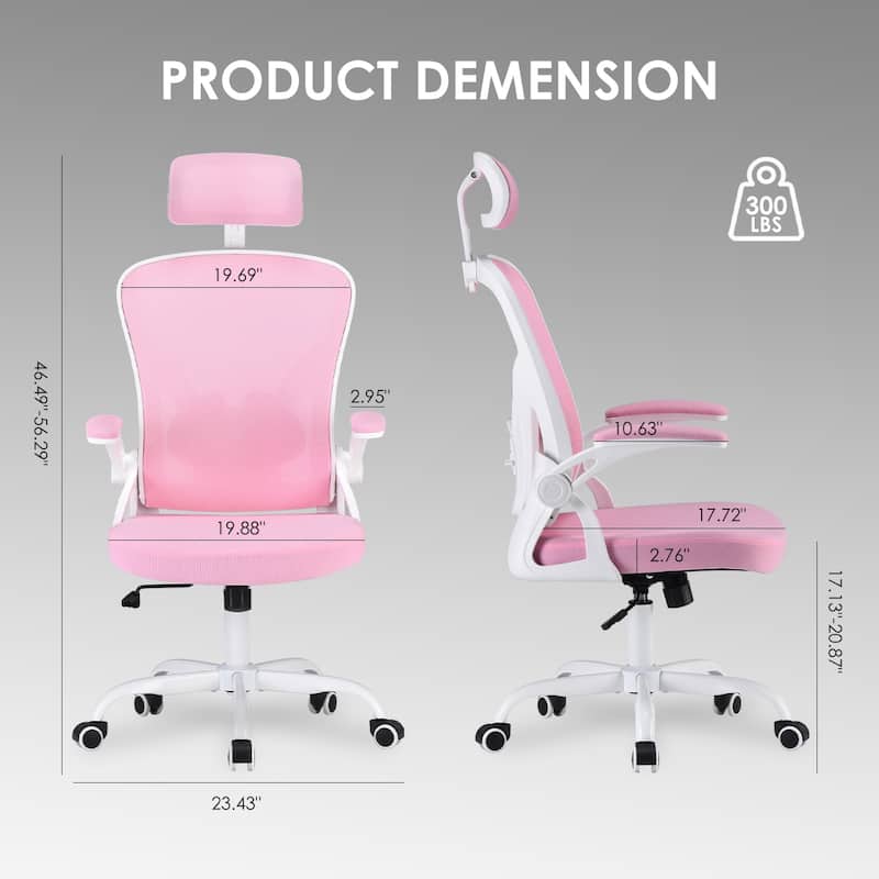 Ergonomic Office Chair, Office Desk Chair with Headrest, High Back Computer Chair with Armrests and Adjustable Lumbar Support