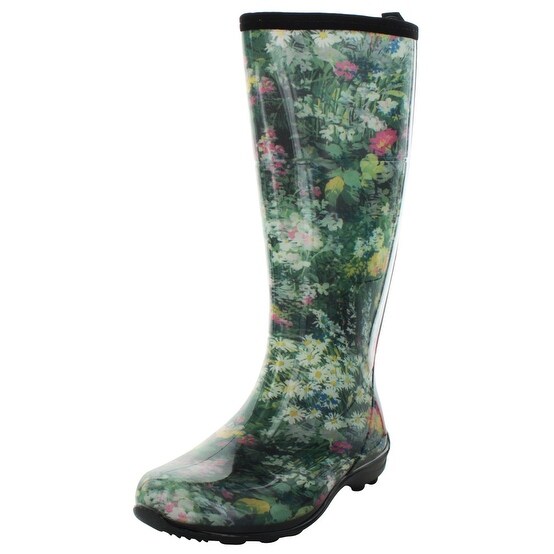 floral rain boots