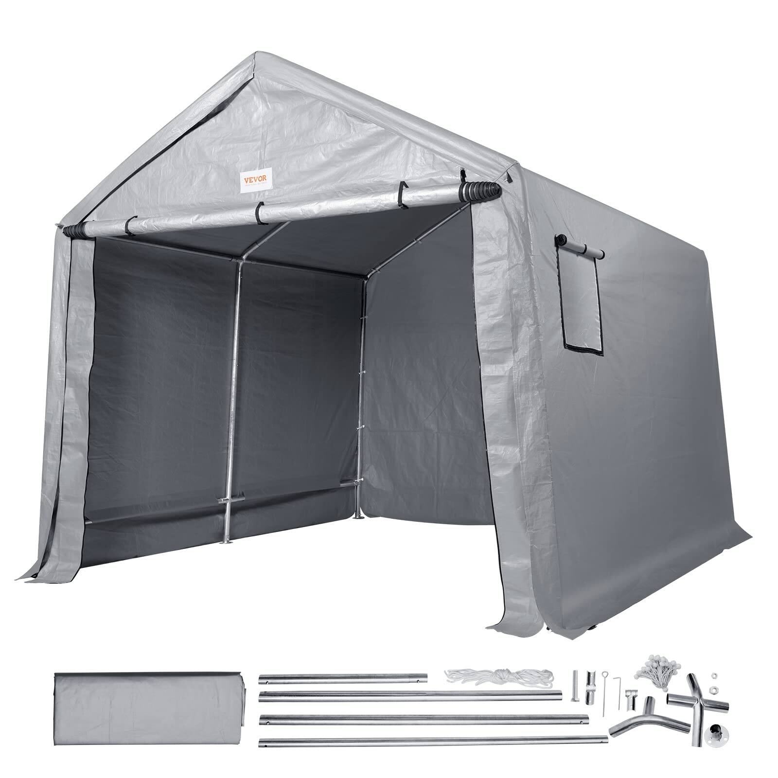 Portable Shed Outdoor Storage Shelter, 7x12x7.36 ft Instant Storage ...