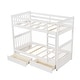 preview thumbnail 60 of 68, American Classic Traditional Style Twin-over-Twin Bunk Bed with Ladders and Two Storage Drawers