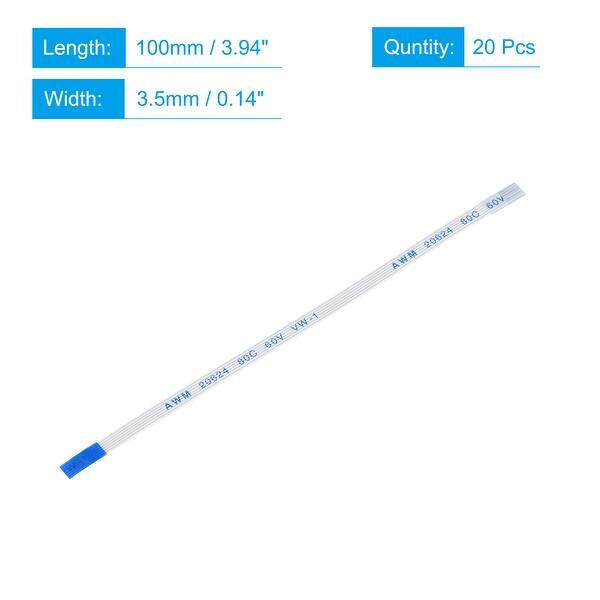FFC Ribbon Flat Flexible Cable 0.5mm 100mm B Type for LCD Laptop 20pcs