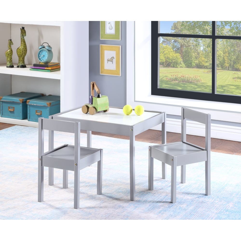 Olive & Opie Gibson 3-Piece Dry Erase Kids Table & Chair Set