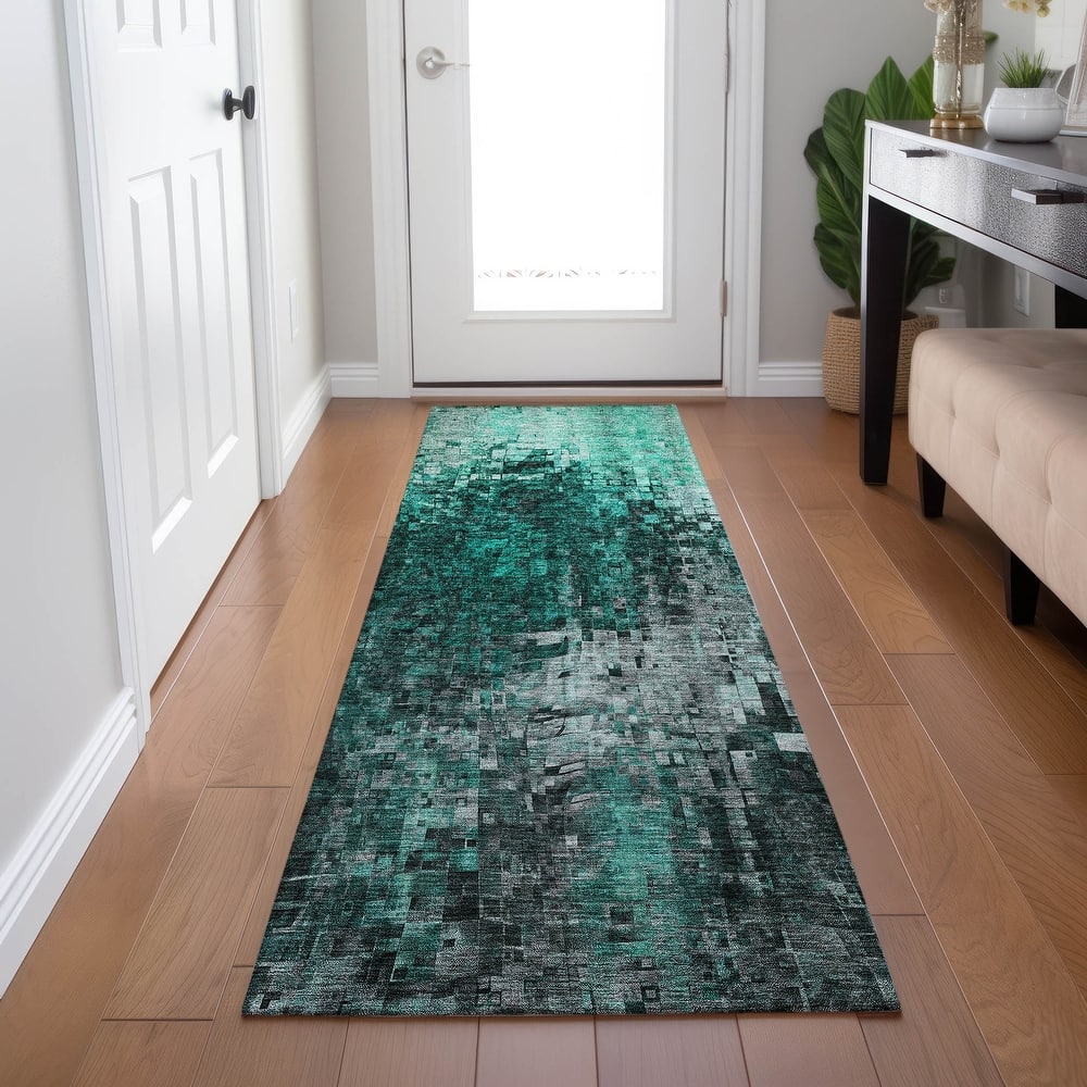 Machine Washable Indoor/ Outdoor Chantille Modern Ombre Rug