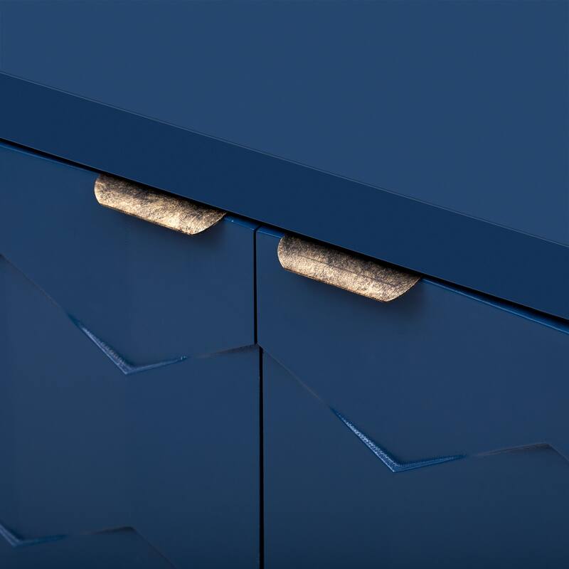 Luxurious Four-Door Sideboard with Honeycomb Patterned Doors, Offering Ample Storage for Study,Entrance and Living Room