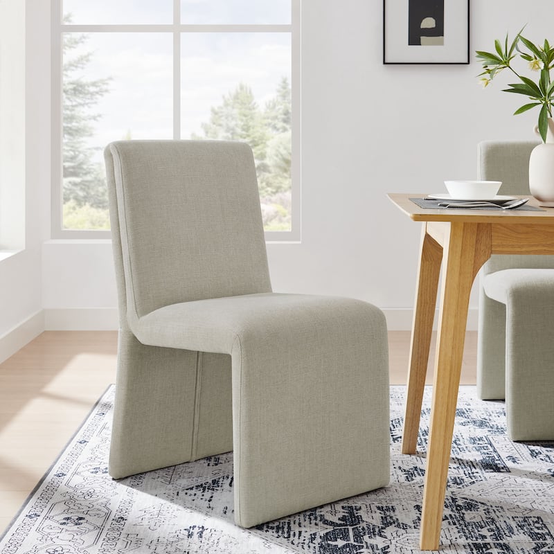 Emory Fabric Upholstered Dining Side Chair by Modway - Linen