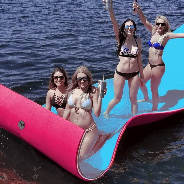 Gymax 3-layer Water Mat Floating Pad Island Water Sports Recreation Relaxing 18' x 6'