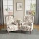 Upholstered Nailhead Trim Armchair Wingback Accent Chairs Set of 2