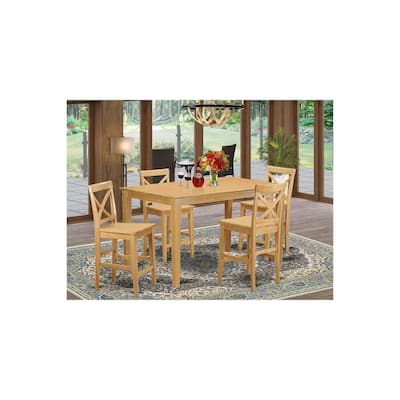 Antique Height Table Set - Gathering Table & Chairs - Solid Wood Dining Set