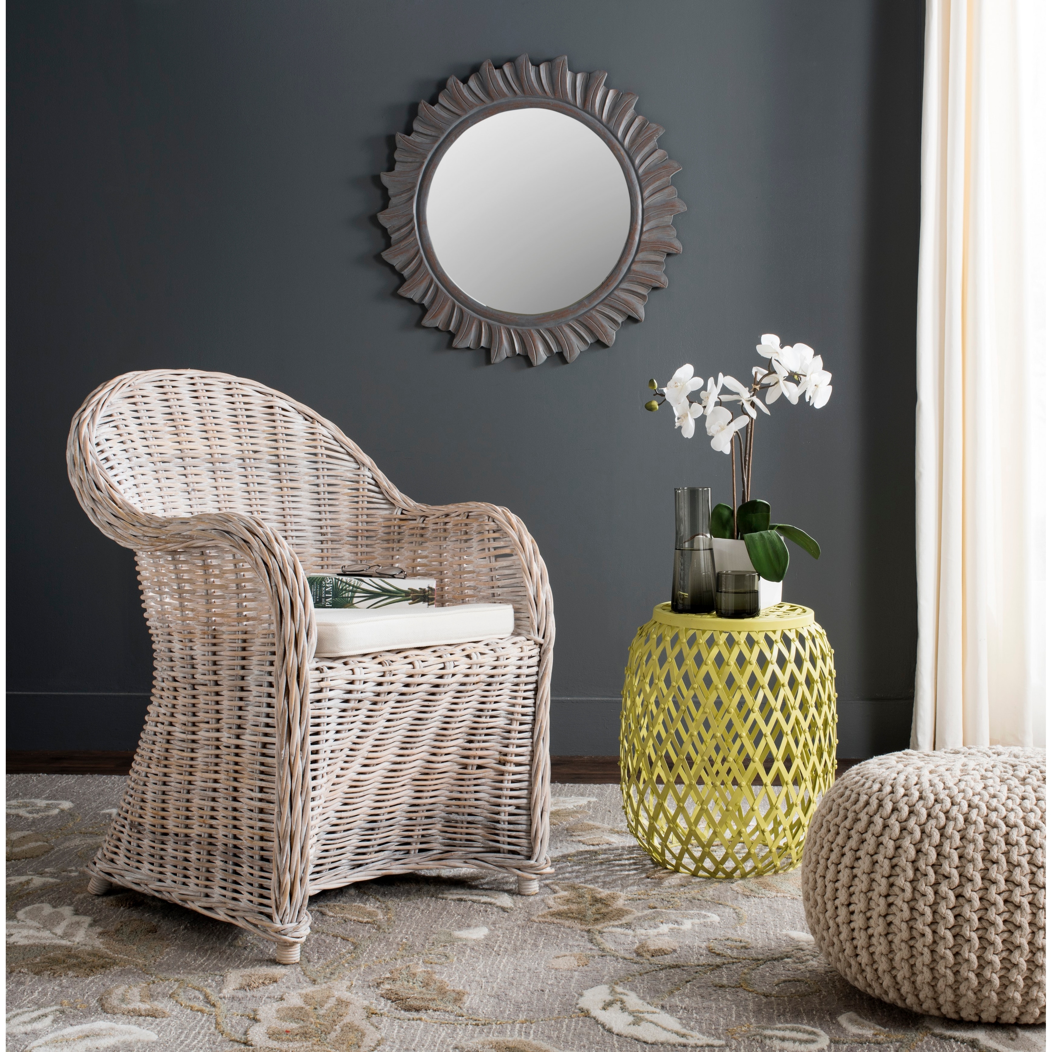 Farmhouse Rattan Accent Chairs Bed Bath Beyond