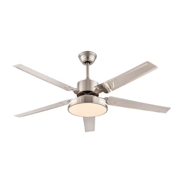 KENSID 48 Inch Ceiling Fan With Light - Remote Control, 3 Color LED, 6 Speed DC Motor For Indoor/Outdoor
