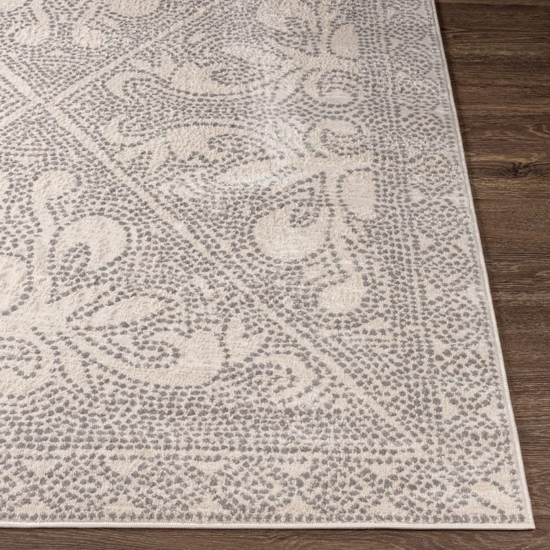 Livabliss Adela Mosaic Floral Area Rug