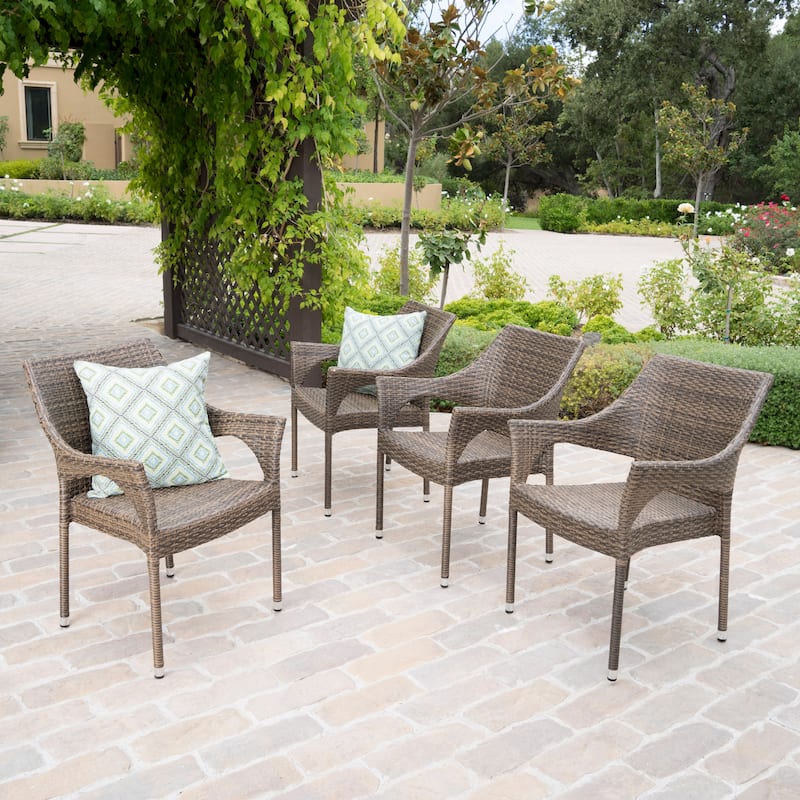Christopher Knight Home Cliff Outdoor Wicker Chairs Set