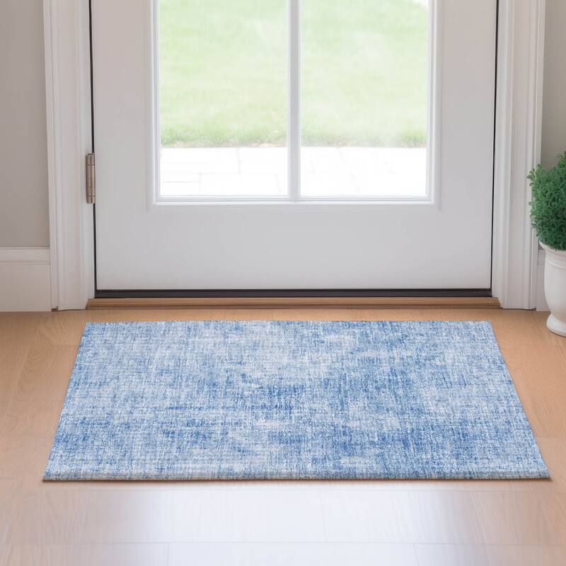 Premium Washable Super Soft Solid Ombre Mayfield Rug - Blue - 1' 8" x 2' 6" - Rectangle