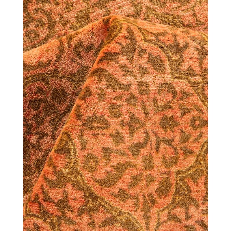 Overton Hand Knotted Wool Traditional Oriental Yellow Area Rug - 6' x 9'