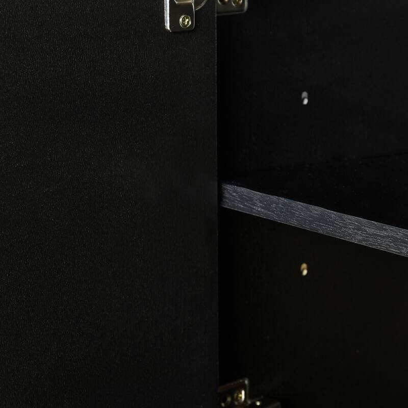 Four-Door Storage Cabinet Wooden Sideboard Cabinet, Adjustable Shelf