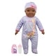 preview thumbnail 1 of 3, New Adventures: Little Darlings: 19" Cuddle Baby - Purple Giraffe