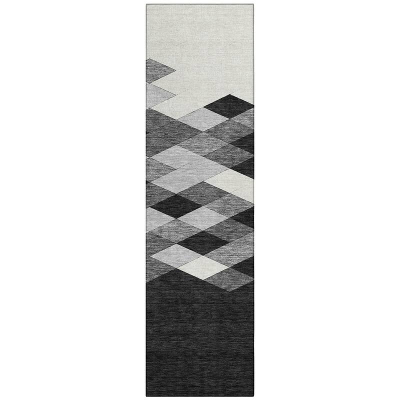 Machine Washable Indoor/ Outdoor Modern Avo Chantille Rug