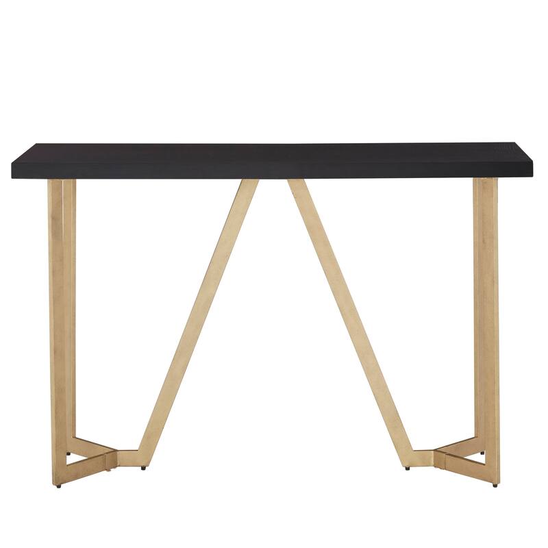 Cheyenne Black and Gold Metal Base Sofa Table by iNSPIRE Q Modern