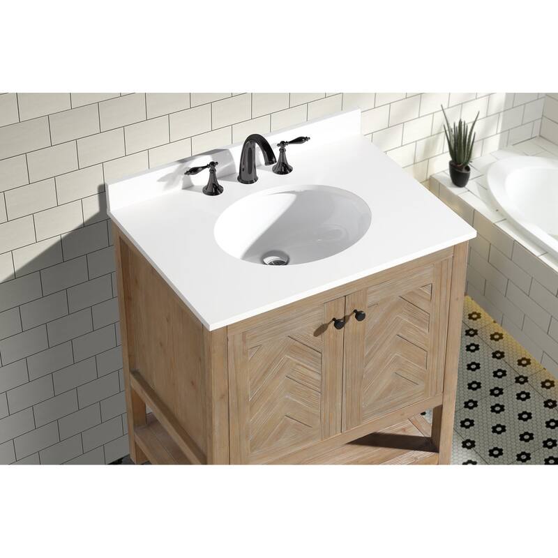 Ari Bath Savannah 30" Bathroom Vanity, Weathered Finish