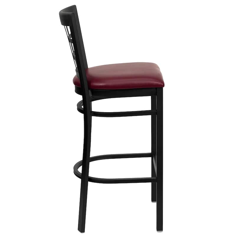 2 Pack Window Back Metal Restaurant Barstool