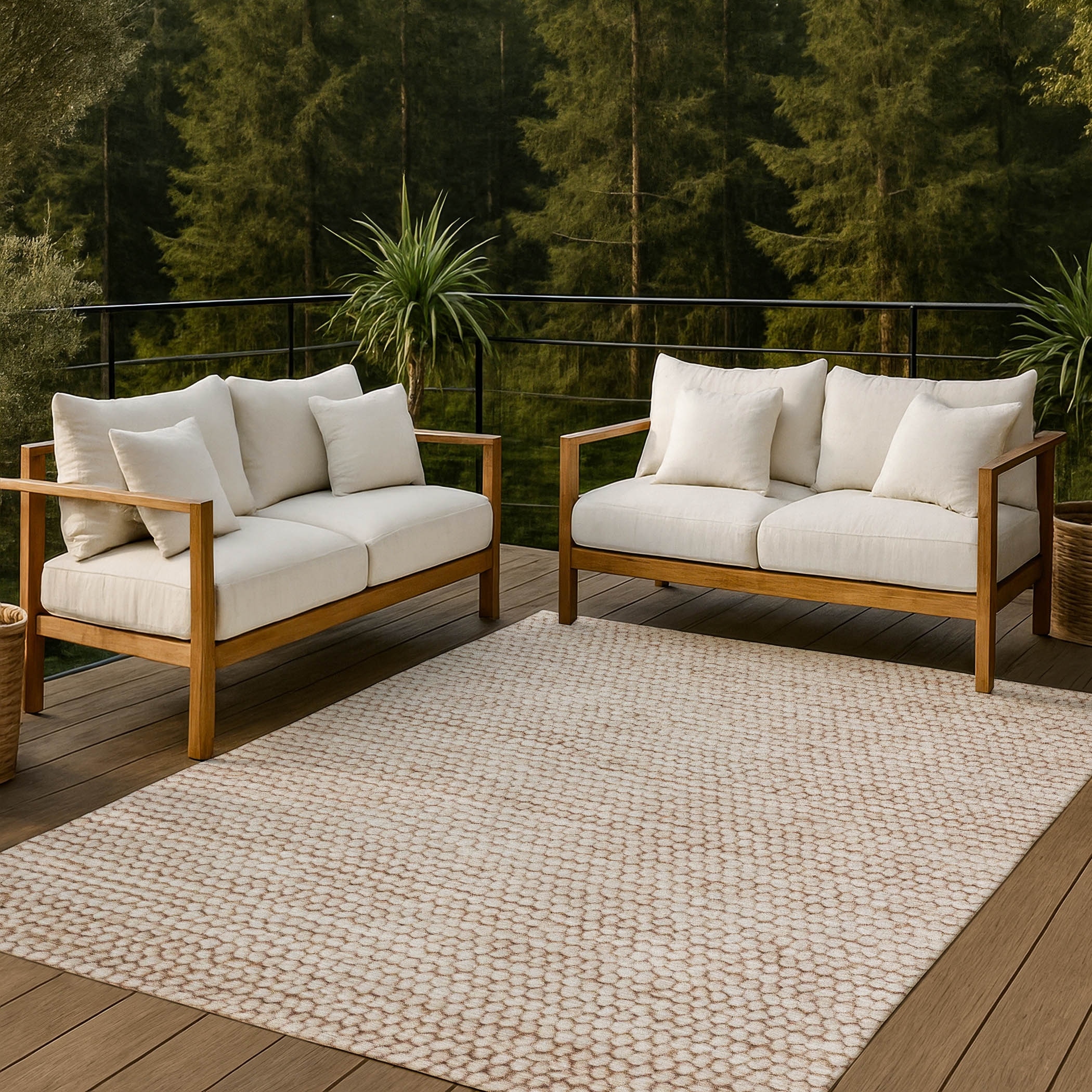 Machine Washable Indoor/ Outdoor Casual Augusta Chantille Rug