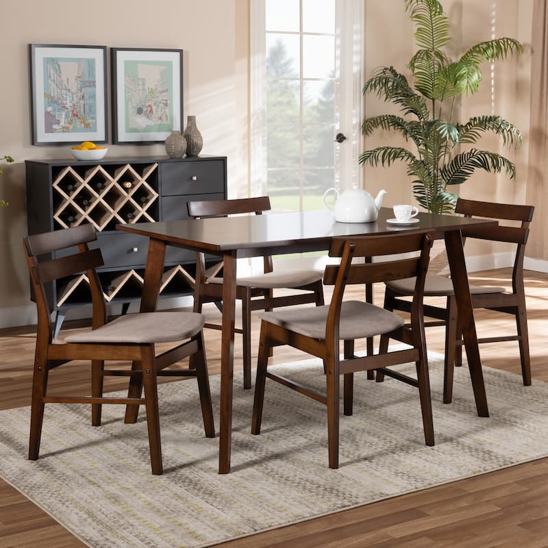 Eleri Mid-Century Modern Transitional 5-Piece Dining Set