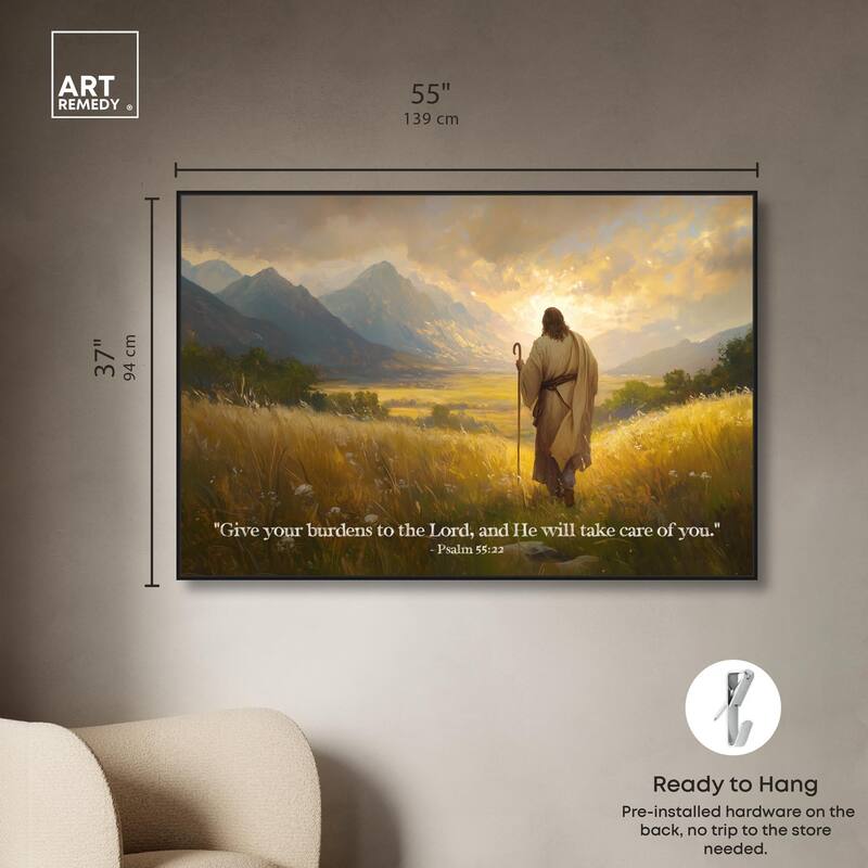 Give Your Burdens Canvas by Art Remedy