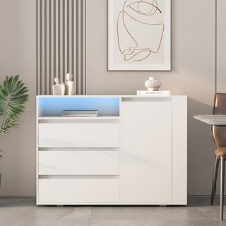 Storage cabinets with LEDs, 3 drawer sofa side cabinet,Drawer chest ...