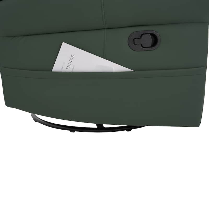 Christopher Knight Home - Nursery Recliner Modern PU Swivel Rocker Recliner Chair with Heating and Dual Reclining Positions