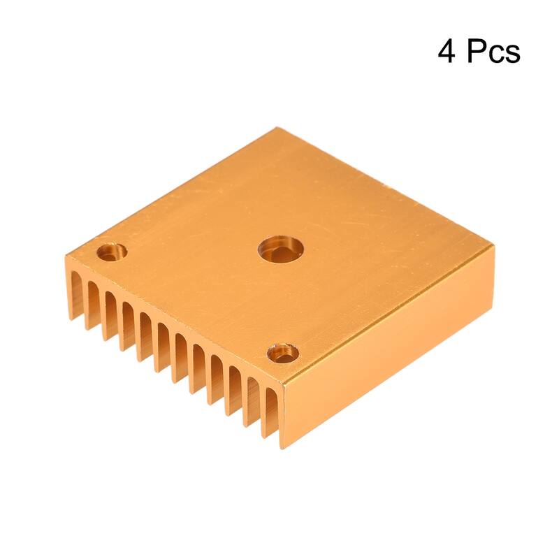Heatsink with Hole for Stepper Motor,3D Printer 40x40x11mm Golden 4pcs