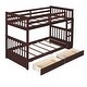 preview thumbnail 47 of 55, Classic Founder Twin-Over-Twin Bunk Bed with Ladders and 2 Storage Drawers for Dorm, Bedroom with Solid Wood Slats Support