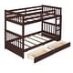 preview thumbnail 14 of 72, Wooden Bunk Bed Frame with Pull Out Storage Drawers, Headboard, Footboard, Ladder, Full-length Guardrail for Kids, Teens