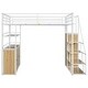 preview thumbnail 13 of 28, Metal Full Size Loft Bed with Storage and Wardrobe and Lockers for Home