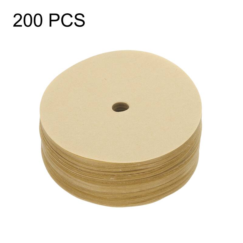 Coffee Filter Papers Disposable Round Paper with Hole Pack of 200 - 3.74 Inch