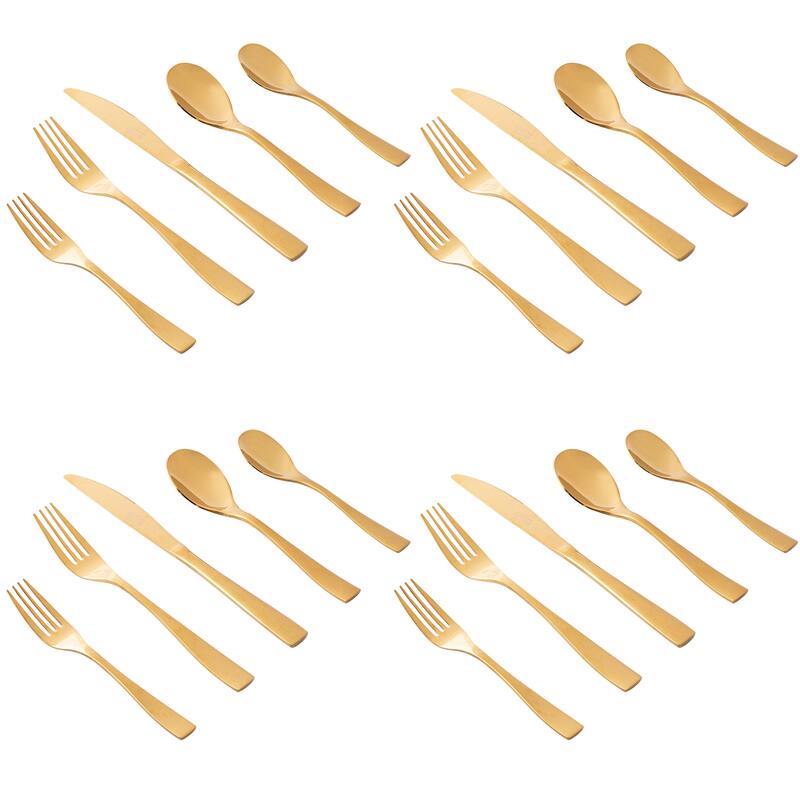 Gibson Home Holland Road 20 Piece Gold Stainless Steel Flatware Set