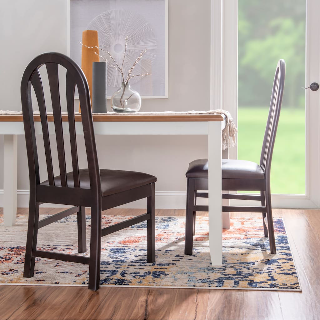 Linon Tawny Beechwood Farmhouse Dining Chair (Set of 2)