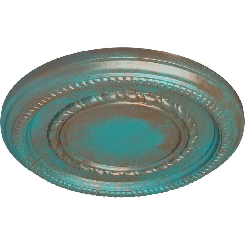12 5/8"OD x 1 1/8"P Federal Roped Small Ceiling Medallion